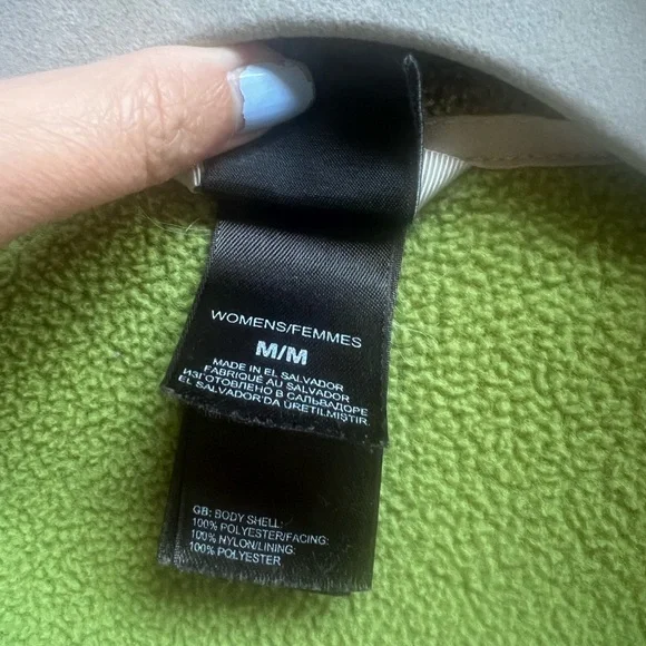 The North Face Two Toned Olive Green Fleece Zip-Up Jacket - Picture 5 of 5